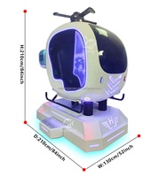 Machine de jeu de réalité virtuelle de simulation d'hélicoptère de jeu d'expérience de vol réel de MAKER