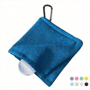 Microfiber Golf Towel for Club and Ball Cleaning, Groove Scrub Towel with <b>Clip</b>, Custom Logo Promotional Golf Accessory Gift - Product Image 2