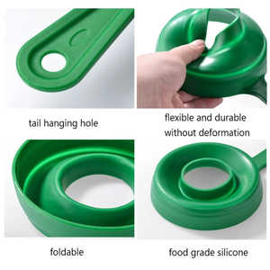 Entonnoir pliable télescopique en silicone à prix d'usine pour bocaux standard, outils de cuisine, entonnoir de qualité alimentaire pour confiture, épices et grands bocaux de conserve - Product Image 5