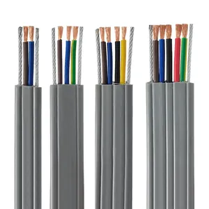 Flat Cable YFFB+Double Steel Elevator Cable2 3 4 5 Core Crane Electric Air Conditioning Accompanying Electric Cable