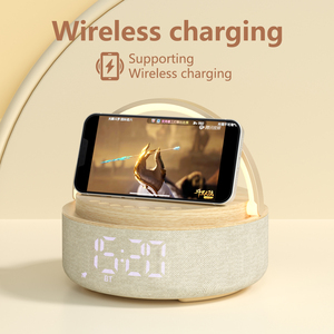 Altoparlanti Wireless 2024 con <span class=keywords><strong>sveglia</strong></span> da notte con luce notturna a ricarica rapida senza fili e tavolo da tavolo regolabile - Product Image 4