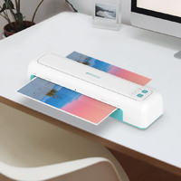 DIYSION L340-4 Plastifieuse industrielle A3 à pochettes 4 rouleaux double mode (froid/chaud) - Machine à haute vitesse pour artisanat et bureau