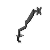 Support de moniteur simple en aluminium KHCOOHOO 13-32'' pour bureau, bras articulé pliable pour écran vertical, inclinaison et rotation, ressort à gaz