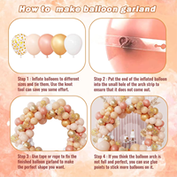 Minimalistisches Romantisches Umweltfreundliches Latex-Dekorations-Set mit Girlande und Bogen für Partys, Ballons, Konfetti, Hochzeiten, Abschlussfeiern und Ostern