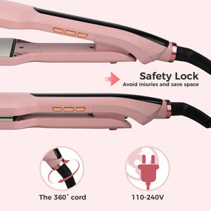 مكواة فرد الشعر بريتيك ذات اللوح العريض بطلاء سيراميك، مكواة شعر كهربائية احترافية - Product Image 2