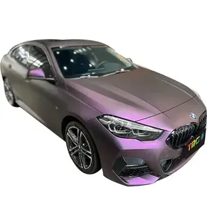 Satin Purple vinyl Wrap Color Pet car Film Wrap matte black Phantom Purple Car vinyl Wrap roll protective film