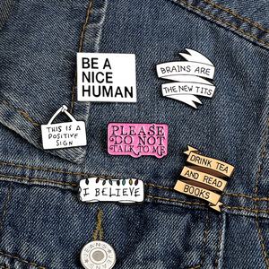 Trích Dẫn Biểu Ngữ Trâm Đơn Giản Gói Hat Men Pin Thư Nói Ve Áo Đồ Trang Sức Quà Tặng Huy Hiệu Biểu Tượng Pin - Product Image 2