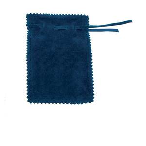 Bolsa de Terciopelo Azul con Cordón de Cierre, 110x130 mm - Product Image 1
