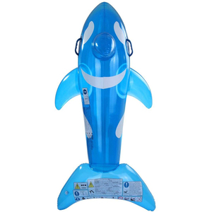 Phao Bơi Cá Voi Bơm Hơi Màu Xanh Dương Trong Suốt Phao Nổi Động Vật - Product Image 3