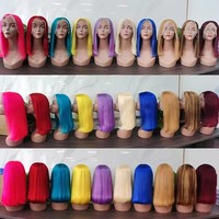 Perruque Courte Bouclée Bob 180% avec Lace Frontale HD 13x4 Cheveux Humains Brésiliens Remy Pré-Épilés Onde Profonde, Perruque sans Colle à Closure 5x5 pour Femmes