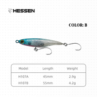 Leurre de pêche coulant de style japonais en ABS/PVC, leurres nageurs, leurres crankbait, couleurs personnalisées 4,5 cm/2,9 g 5,5 cm/4,2 g pour la pêche en eau douce