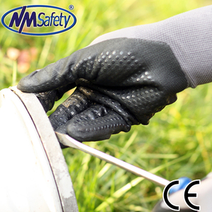 NMSAFETY 15 gauge nylon line Palm coated with nitrile micro <span class=keywords><strong>foam</strong></span> with dots de nitrile gloves anti slip - Product Image 3