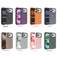 Étui de téléphone Matt pour iPhone 18 Pro Max, coque de téléphone magnétique résistante aux chocs pour iPhone 18 Pro 17 16 15 LM139