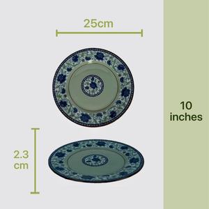 Assiettes en céramique de haute qualité, écologiques, à motifs végétaux, vente en gros, nouveau style chinois, forme ronde, durables et compatibles micro-ondes - Product Image 1