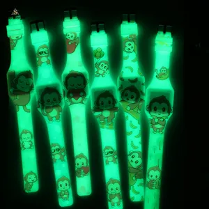 Wholesale Cartoon Monkey Electronic Watch Glow In The Dark Silicone Luminous Watch Led Digital Kids Watch For Gift
