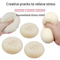 Lot de jouets géants anti-stress Bao Squeeze de 25 cm avec boîte de cuisson vapeur, en forme de petits pains moelleux, idéal pour les fêtes d'enfants