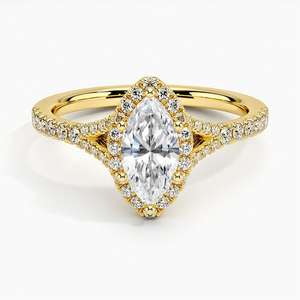 Telula Diamant Igi-zertifizierte Trau ringe aus massivem <span class=keywords><strong>Gold</strong></span>, synthetischer Diamantring aus massivem <span class=keywords><strong>Gold</strong></span> - Product Image 4