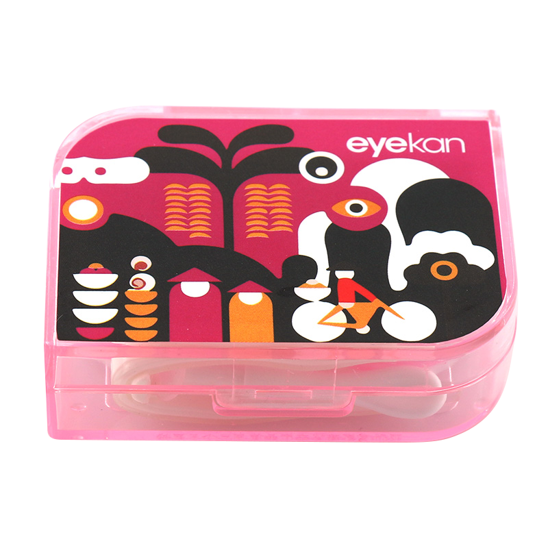 Customizable Plastic Contact Lenses boxes Multi color Cute Little Beautiful Pattern Portable Set Contact Lenses Cases