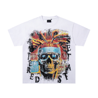 Camisetas de Manga Corta con Estampado de Calaveras Góticas, Diseño de Marca, Novedad, Venta al por Mayor, para Hombre