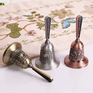 Campana de mano Retro personalizada, campana de meditación decorativa de aleación de Zinc personalizada, regalo de promoción, campana de cena de recuerdo de viaje de <span class=keywords><strong>Jerusalén</strong></span> - Product Image 1