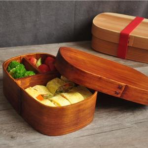 Bois boîte à <span class=keywords><strong>bento</strong></span> pour enfants Conteneur alimentaire à <span class=keywords><strong>3</strong></span> <span class=keywords><strong>compartiments</strong></span> logo personnalisé - Product Image 1