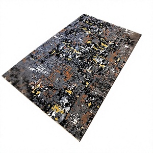 Alfombras Modernas de Pelo Largo de Poliéster Resistentes a las Manchas, Cuadradas, Hechas a Máquina, con Patrón de Rompecabezas, Tejido Plano, Comerciales, Estilo Turco Adiva - Product Image 1