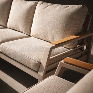 Ensemble <span class=keywords><strong>de</strong></span> canapés <span class=keywords><strong>de</strong></span> patio extérieur bleu, idéal pour les jardins domestiques, les balcons et les retraiteurs <span class=keywords><strong>de</strong></span> <span class=keywords><strong>jardin</strong></span>, avec coussins en aluminium à séchage rapide - Product Image 3