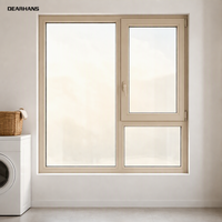 Fenêtre à battant moderne en aluminium à simple vitrage, verre trempé, joint d'étanchéité résistant aux intempéries, cadre fin en aluminium noir