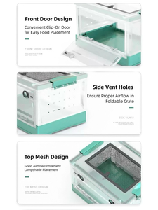 Nouveauté : Terrarium pliable écologique en ABS/acrylique avec ventilation par grille et boîte d'alimentation pour araignées et lézards - Product Image 5
