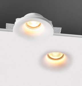 Downlight encastré COB <span class=keywords><strong>7W</strong></span> rond carré sans bordure, lampe en plâtre <span class=keywords><strong>Gu10</strong></span> COB, éclairage LED de plafond, projecteur en plâtre, éclairage intérieur - Product Image 2