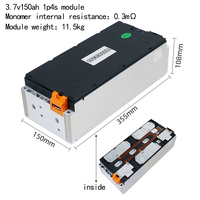 Module de batterie de stockage d'énergie EV 1p4s 14,64 V 150 Ah 12 V NCM, packs de batteries lithium-ion