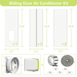 Kit de ventilation universel portable YOD HVAC Contractor de haute qualité pour porte coulissante, 220 cm/87 pouces, avec tuyau <span class=keywords><strong>d</strong></span>'évacuation de 5,1 pouces pour la maison - Product Image 2