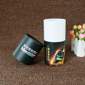 Customized men's skin <span class=keywords><strong>care</strong></span> products black cosmetic paper tube - Product Image 3