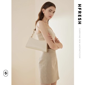 2024 nouveau luxe de haute qualité en cuir véritable femmes unique épaule sac fourre-tout blanc français sous les bras fermeture à glissière couleur unie - Product Image 3