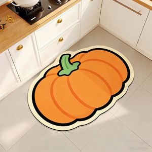 Cute Pumpkin Shape <b>Kitchen</b> <b>Mat</b> Diatomaceous Earth Non Slip Absorbent Floor Rug For <b>Kitchen</b> Bathroom Entryway - Product Image 1