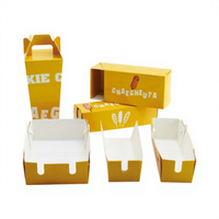 Plateau à gaufres en papier en forme de bateau imprimé en couleur pour burger hot dog corndog box