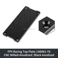 Anneau de montage d'objectif de caméra de drone UAV en aluminium anodisé noir, usinage CNC de précision à tolérance stricte, inspection à 100 %, fabriqué en Chine