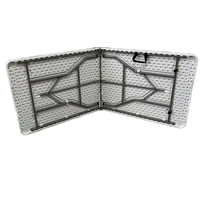 Table pliante en plastique d'extérieur, mobilier d'extérieur moderne, table pliante en plastique HDPE, table rectangulaire pliante