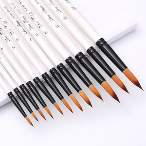 Ensemble de 12 pinceaux professionnels en nylon pour <span class=keywords><strong>peinture</strong></span> artistique, aquarelle, acrylique, huile, ensemble de pinceaux pour artistes - Product Image 5