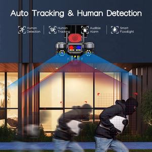 Новая 3-экранная наружная Wi-Fi Камера Безопасности 12 Мп с 3 объективами с солнечными панелями Ptz-сигнализацией движения Push 4g камера видеонаблюдения 10x зум - Product Image 3