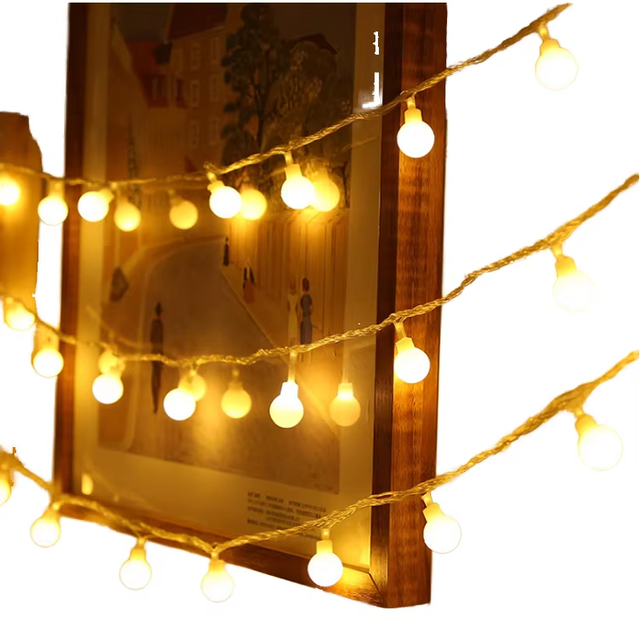 Indoor 20M 200LEDS Warm White Battery Operated Christmas Tree Decorative Lights Fairy Lamp Mini LED Globe Ball String Light
