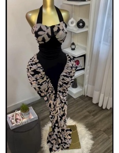 Robes d'été sexy sans manches imprimées et plissées pour femmes, tendance - Product Image 4