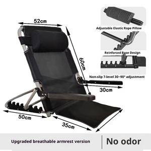 Chaise de jardin et de pêche moderne en acier inoxydable pliable et légère avec dossier-Design portable pour le camping et la plage - Product Image 6