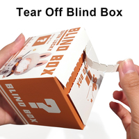 Emballage cadeau personnalisé de luxe pour yaourts et bonbons aux œufs, boîte mystère en carton blanc pliable, boîte aveugle à déchirer, personnalisable