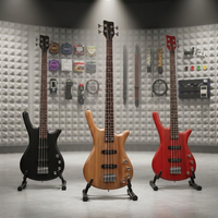Swift Horse Basse électrique 4 cordes, manche en érable, corps en peuplier, 34 pouces, Jazz Bass pour professionnels, personnalisation OEM/ODM