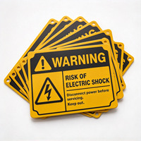 Plaque d'avertissement industrielle personnalisée en PVC Borjie, estampage à chaud, signalisation de sécurité pour chariots élévateurs, plaque d'avertissement rigide en plastique pour usine