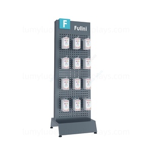 Pegboard Wall Metal Hook Floor Display Stands Retail Store Showcase for Mobile <b>Phone</b> Accessories <b>Case</b> Screen Protector <b>Charger</b> - Product Image 2