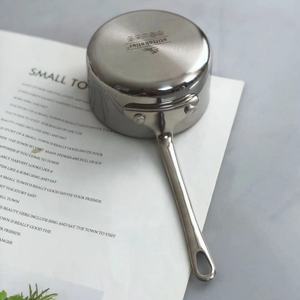 Mini casserole en acier inoxydable de 10 cm, design moderne, 3 couches, compatible induction, passe au lave-vaisselle, casserole à lait - Product Image 2
