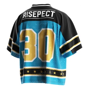 Embroidery Retro Loose-fit American Football Jersey Breathable Mesh Fabric Made Essential for Urban Daily Wear and <b>Game</b> Day - Product Image 3