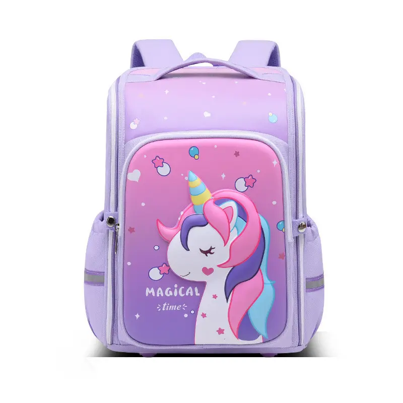 New Girl School Bags Child Pink Unicorn Printing Backpacks Kindergarten Student Cute Kid Children's Waterproof Schoolbag Cartoon